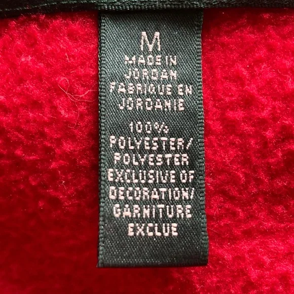 Lauren Ralph Lauren Red Zip-Up Hooded Fleece with Gold Crest - Picture 7 of 9